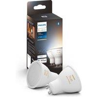 PHILIPS HUE White Ambiance Smart LED Spotlight - GU10, Twin Pack