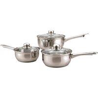 SABICHI 93684-I 3-piece Saucepan Set - Stainless Steel, Stainless Steel