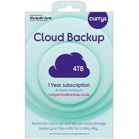 CURRYS Cloud Backup - 4 TB, 1 year