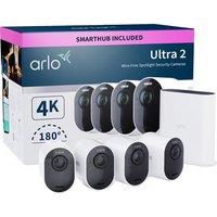 ARLO Ultra 2 4K Ultra HD WiFi Security Camera System - 4 Cameras, White, White