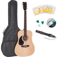 ENCORE EWP-100LH Left-Handed Acoustic Guitar Bundle - Natural, Brown