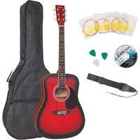 ENCORE EWP-100RB Acoustic Guitar Bundle - Redburst, Black,Orange