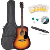 ENCORE EWP-100SB Acoustic Guitar Bundle - Sunburst, Brown,Orange