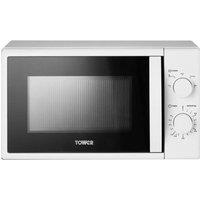 TOWER T24034WHT Solo Microwave - White, White