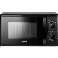 TOWER T24034BLK Solo Microwave - Black, Black