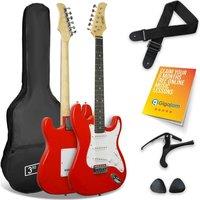 3RD AVENUE Full Size 4/4 Electric Guitar Starter Bundle - Red, Red