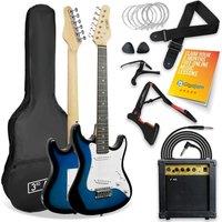 3RD AVENUE 3/4 Size Electric Guitar Bundle - Blueburst, Blue