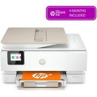 HP ENVY Inspire 7924e All-in-One Wireless Inkjet Printer & Instant Ink with HP, White,Silver/Grey