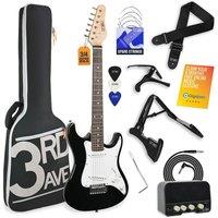 3Rd Avenue 3/4 Size Electric Guitar Bundle - Black, Black