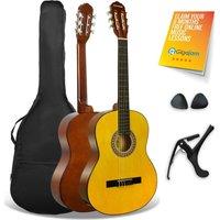 3Rd Avenue XF Full Size 4/4 Classical Guitar Bundle - Natural, Yellow