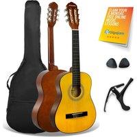 3Rd Avenue XF 1/2 Size Classical Guitar Bundle - Natural, Yellow,Red