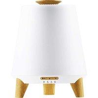 VYBRA Atmos ALS-02 Aromatherapy Diffuser & Humidifier with Bluetooth Speaker - White & Brown, White,Brown