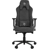 AROZZI Vernazza Soft Fabric Gaming Chair - Dark Grey, Silver/Grey