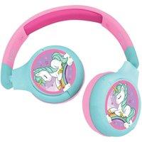 LEXIBOOK HPBT010UNI Wireless Bluetooth Kids Headphones - Unicorn, Blue,Pink