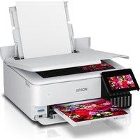 EPSON EcoTank ET-8500 All-in-One Wireless Photo Printer, White