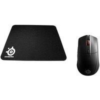 Steelseries Rival 3 Wireless Gaming Mouse & Gaming Surface Bundle, Black