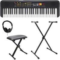 YAMAHA PSR-F52 Digital Piano Bundle, Black