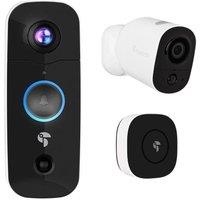 TOUCAN B200WOC Wireless Video Doorbell with Chime & Full HD 1080p WiFi Security Camera Bundle, B