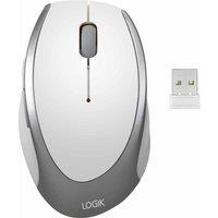 LOGIK LWLMWH23 Wireless Optical Mouse - White, White