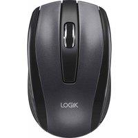 LOGIK L3BWLM23 Wireless Optical Mouse - Grey & Black, Black