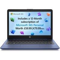 HP Stream 11-ak0516sa 11" Laptop - IntelCeleron, 64 GB eMMC, Blue, Blue