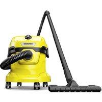 KARCHER WD 2 Plus Cylinder Wet & Dry Vacuum Cleaner - Yellow & Black