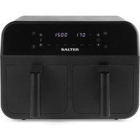 SALTER EK4750 7.4L Dual Air Fryer Pro - Black, Black,Silver/Grey