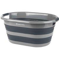 RUSSELL HOBBS LA053879 Laundry Basket - Black & Grey
