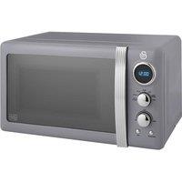 Swan Retro SM22030LGRN Solo Microwave - Grey, Silver/Grey