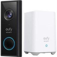 EUFY Video Doorbell 2K with HomeBase - Battery Powered, Black,White