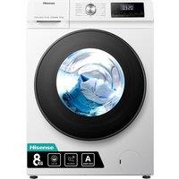 HISENSE 3 Series WDQA8014EVJM 8 kg Washer Dryer - White, White