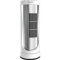IGENIX DF0022WH Portable Tower Fan - White & Silver, Silver/Grey,White