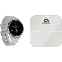 Garmin Venu 2S Smartwatch Grey & Index S2 Smart Scale Bundle, Silver/Grey