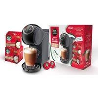 DOLCE GUSTO by De?Longhi Genio S Plus Starbucks Toffee Nut Bundle Coffee Machine - Grey, Silver/Grey