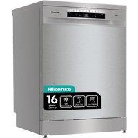 HISENSE HS673C60XUK Full-size WiFi-enabled Dishwasher - Stainless Steel, Stainless Steel