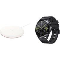 Huawei Watch GT 3 Active & Wireless Charger Bundle - Black, 46 mm, Black