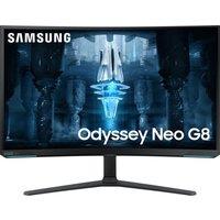 SAMSUNG Odyssey Neo G8 4K Ultra HD 32 Curved Quantum Dot Gaming Monitor - Black & White, Black,White