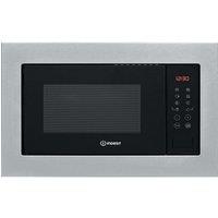 INDESIT Push&Go MWI 125 GX UK Built-in Microwave with Grill - Stainless Steel, Stainless Steel