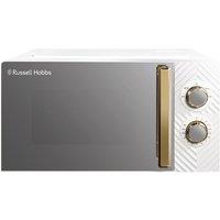 RUSSELL HOBBS Groove RHMM723 Compact Solo Microwave - White & Gold, Gold,White