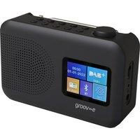 GROOV-E Berlin GVDR06BK Portable DAB/FM Bluetooth Radio - Black, Black