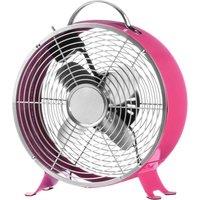 INTERIORS by Premier Retro Portable Desk Fan - Pink, Pink