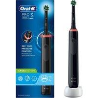 ORAL B CrossAction Pro 3 3000 Electric Toothbrush - Black, Black