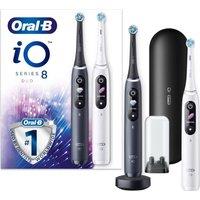 ORAL B iO 8 Electric Toothbrush - Black & White Duo, White,Black