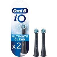 ORAL B iO Ultimate Clean Replacement Toothbrush Head ? Pack of 2, Black