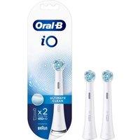 ORAL B iO Ultimate Clean Replacement Toothbrush Head  Pack of 2, White