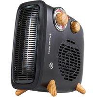 RUSSELL HOBBS Retro RHRETHFH1001WDB Hot & Cool Fan Heater - Black & Brown, Brown,Black