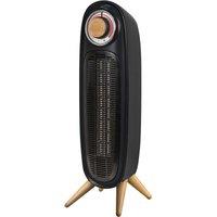 RUSSELL HOBBS Retro RHRETFH1002WDB Portable Hot & Cool Fan Heater - Black & Brown, Brown,Black