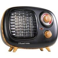 RUSSELL HOBBS RHRETPTC2001WDB Retro Fan Heater - Black & Brown, Brown,Black