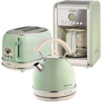 ARIETE Vintage ARPK14 Toaster, Kettle & Coffee Machine Bundle - Green