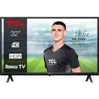 32" TCL 32RS530K Roku Smart HD Ready LED TV, Black